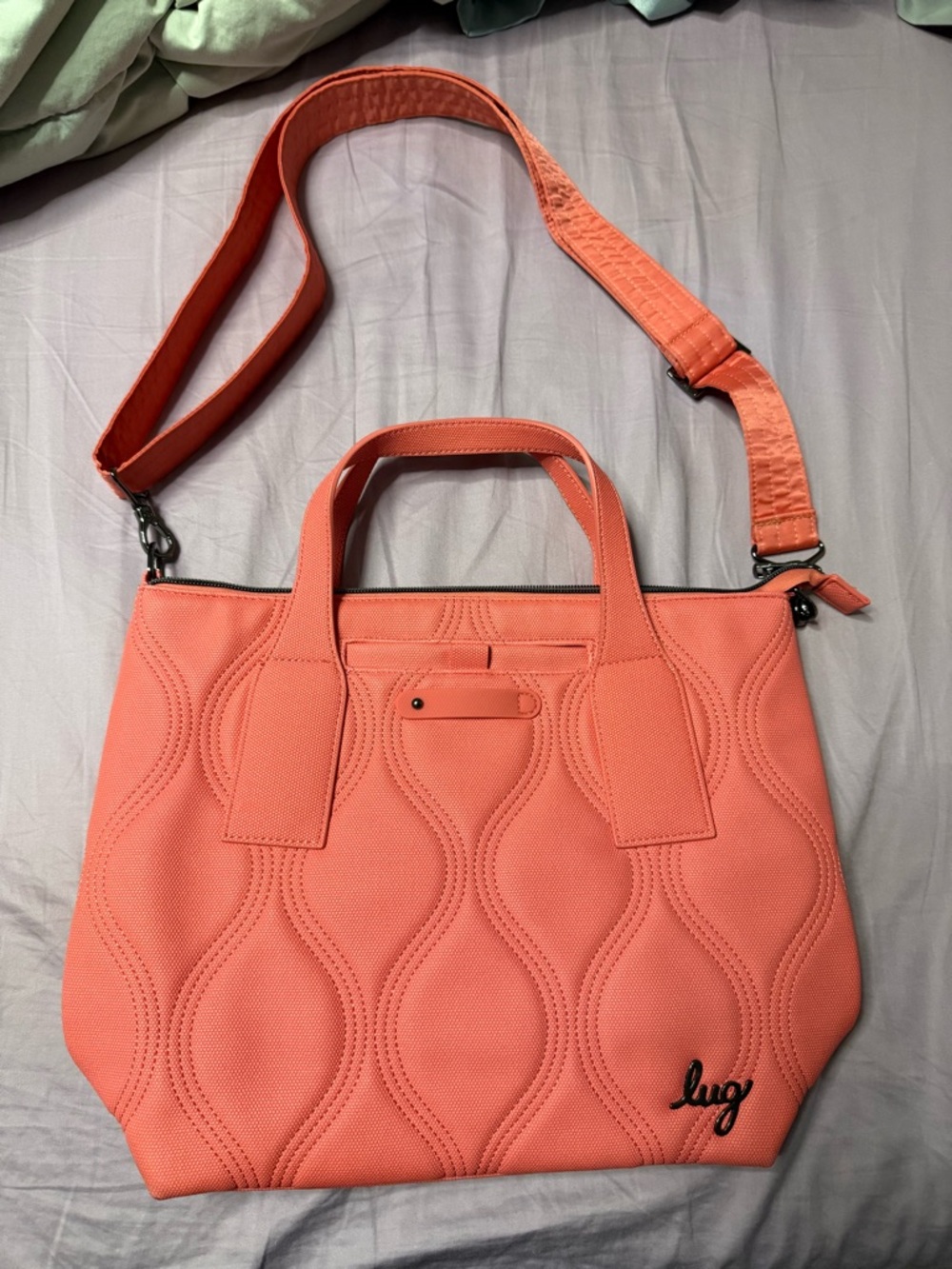 Lug matte luxe Alto with adjustable crossbody strap in Watermelon *Read*
